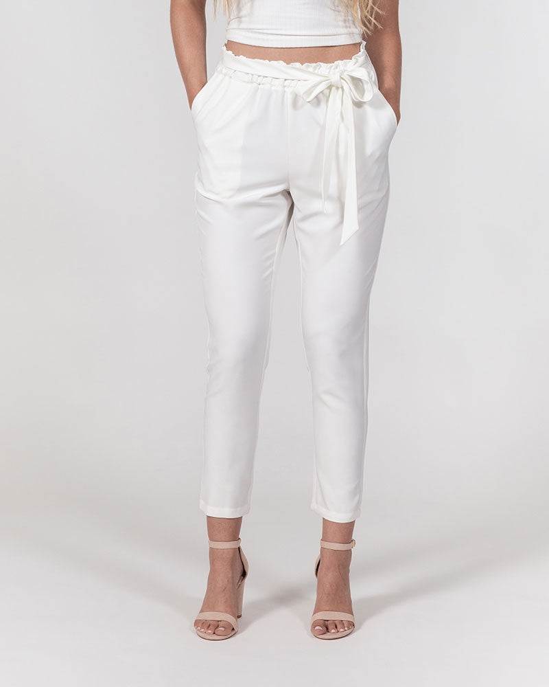 Streamz Values Women's Belted Tapered Pants