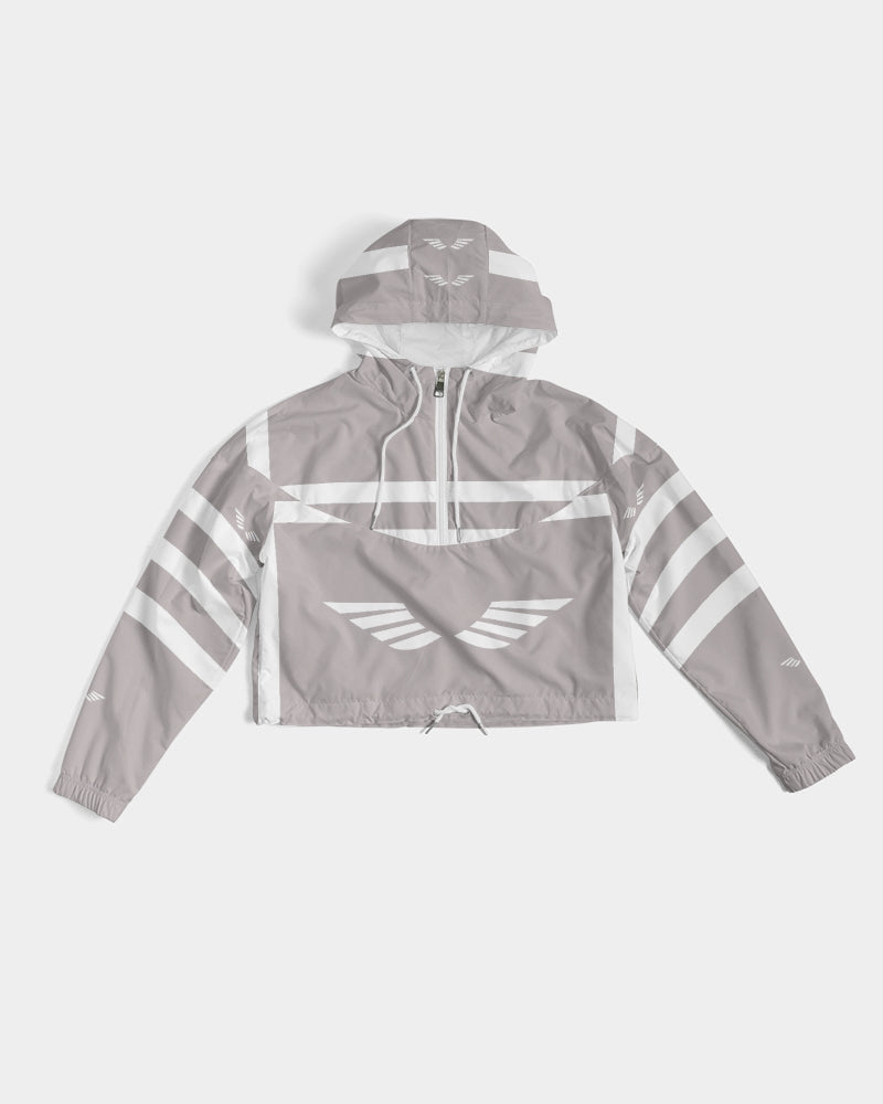 Streamz  Gray & Grateful Women's Cropped Windbreaker