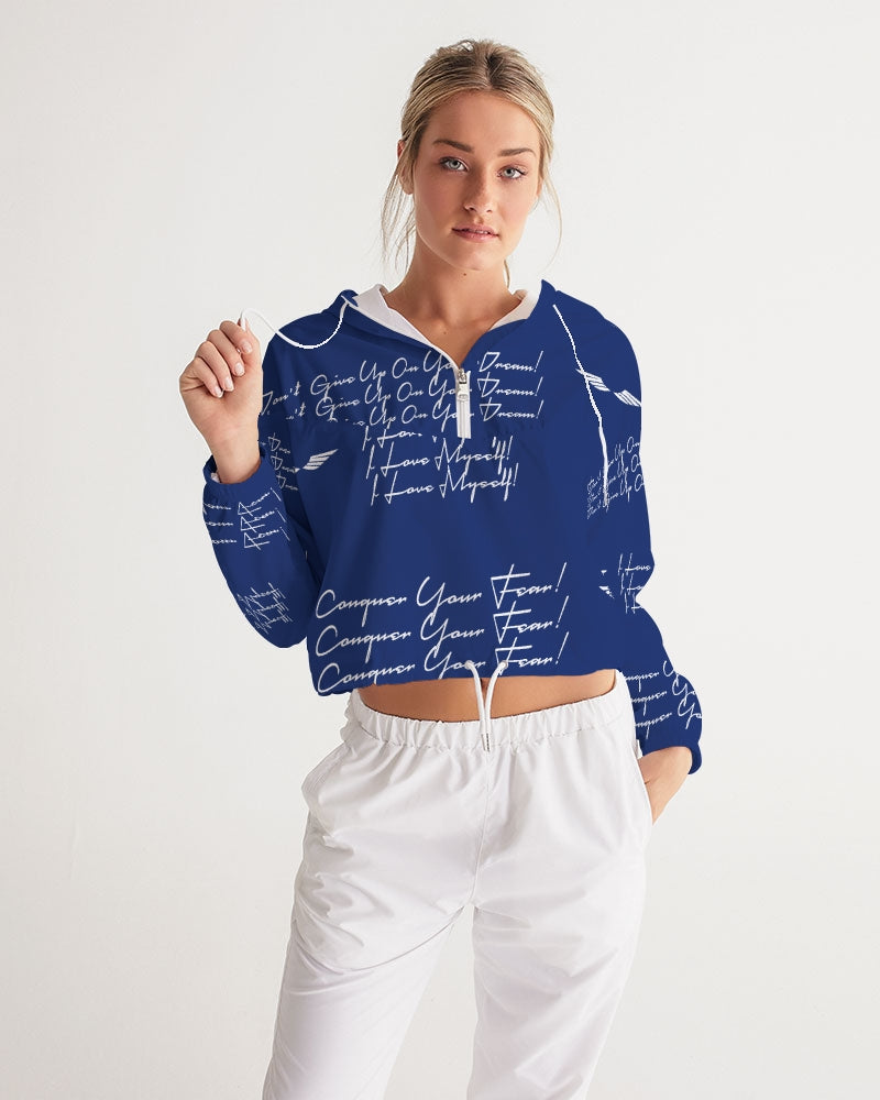 Streamz Blue Elite Women's Cropped Windbreaker