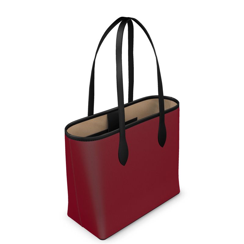 Narrow Leather Shopper Bag