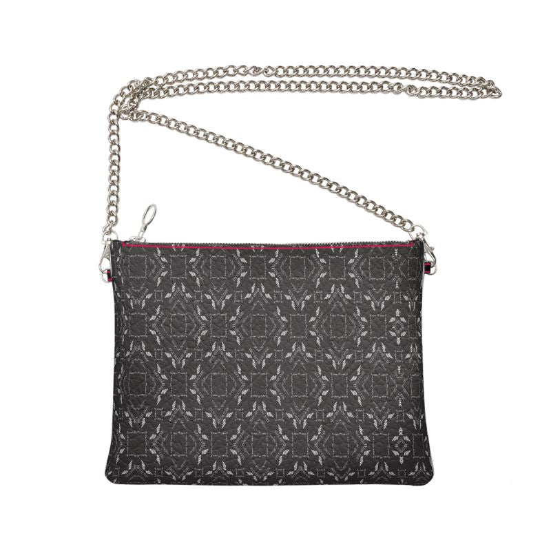 NUNU Grayscale Crossbody Bag With Chain