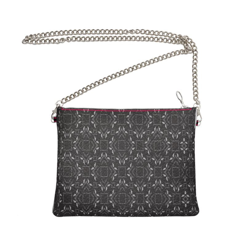 NUNU Grayscale Crossbody Bag With Chain