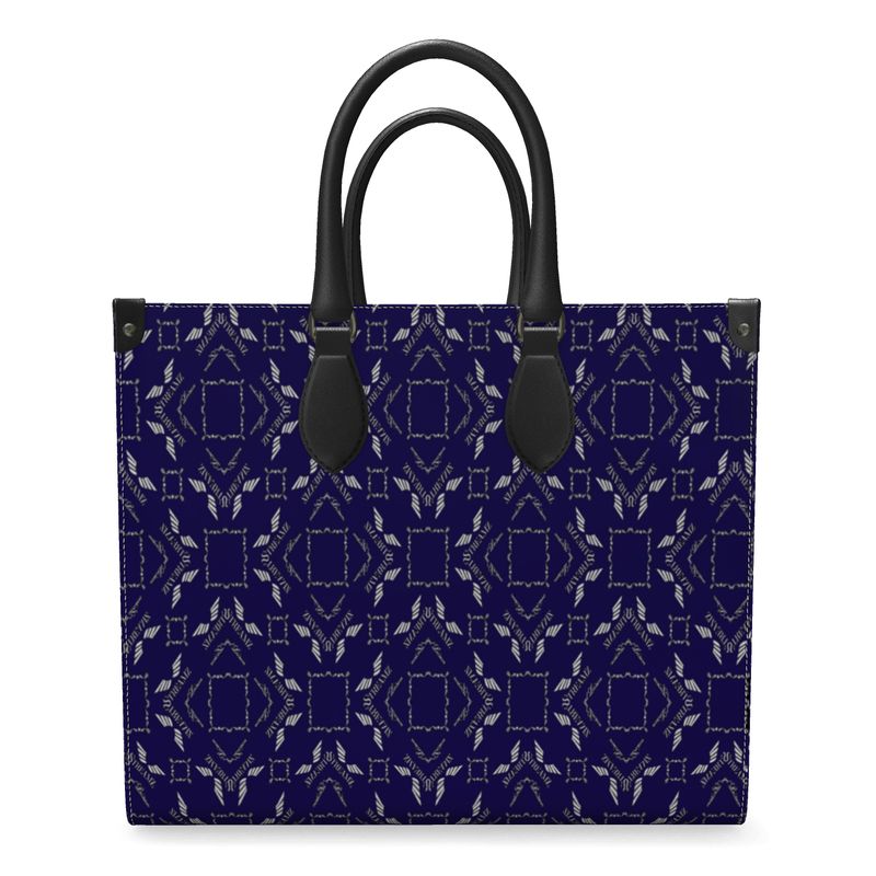 Streamz Bllue Diamonds Leather Shopper Bag