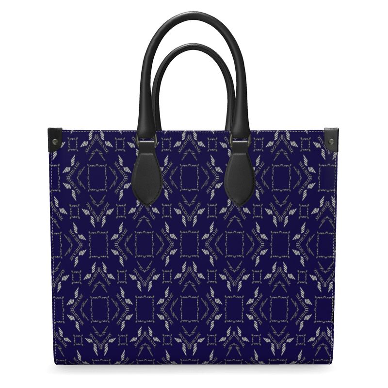 Streamz Bllue Diamonds Leather Shopper Bag