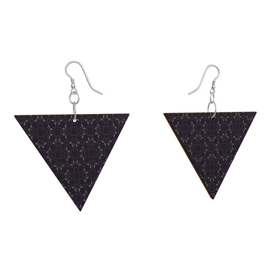 Wooden Earrings: Geometric Shape