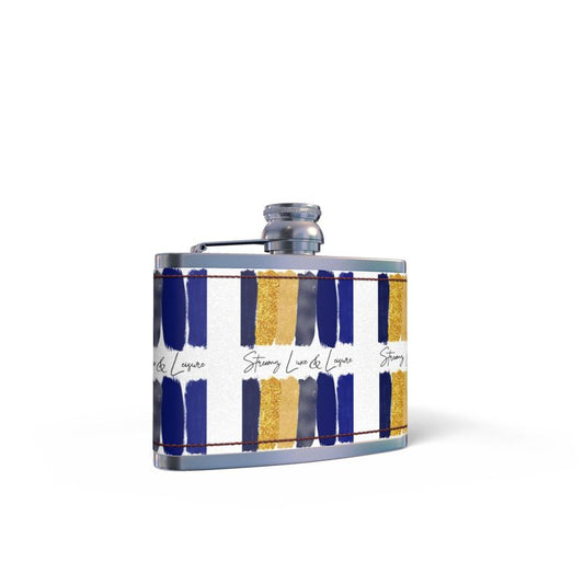 Streamz Success Colors Leather Wrapped Hip Flask