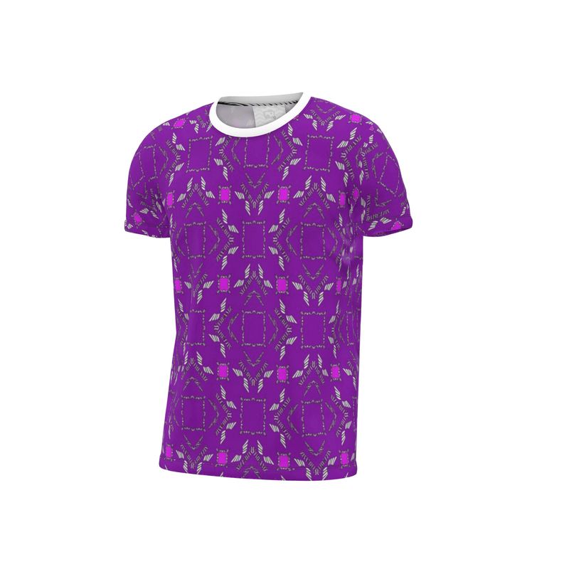 Purple Luxe Cut and Sew All Over Print T-Shirt