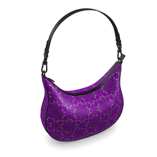 Purple Luxe Curve Hobo Bag