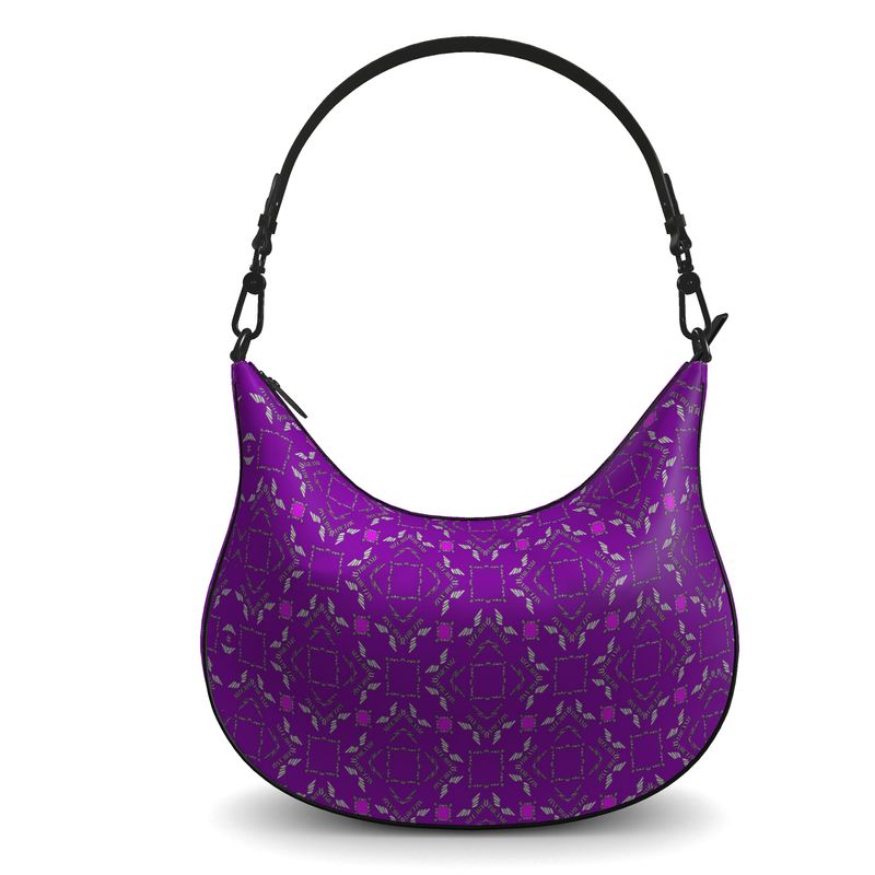 Purple Luxe Curve Hobo Bag