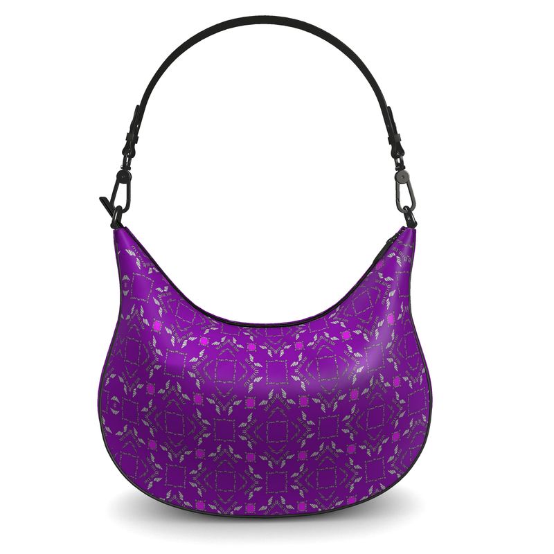 Purple Luxe Curve Hobo Bag