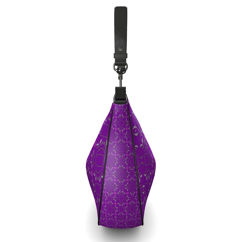 Purple Luxe Curve Hobo Bag