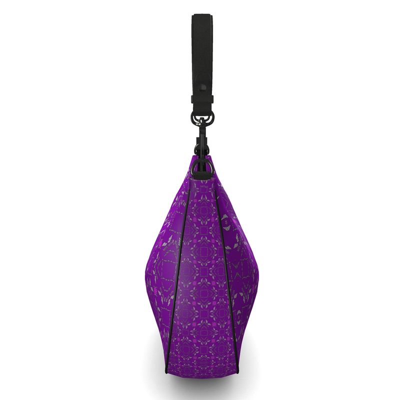 Purple Luxe Curve Hobo Bag