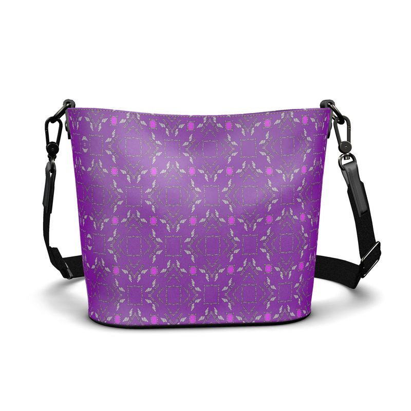 Purple Luxe Penzance Large Leather Bucket Tote