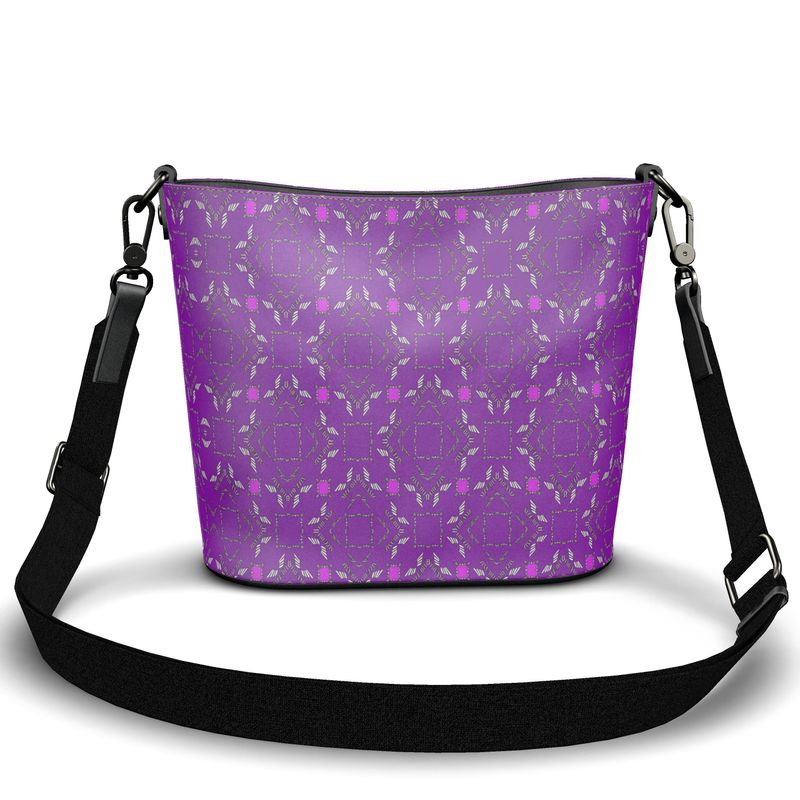 Purple Luxe Penzance Large Leather Bucket Tote