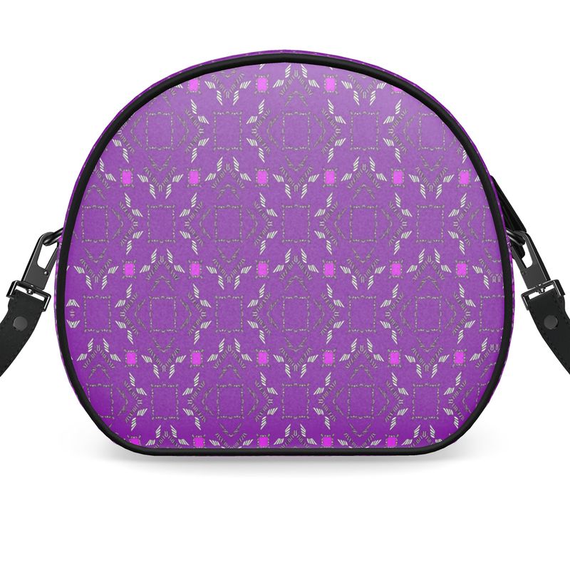 Purple Luxe Round Box Bag