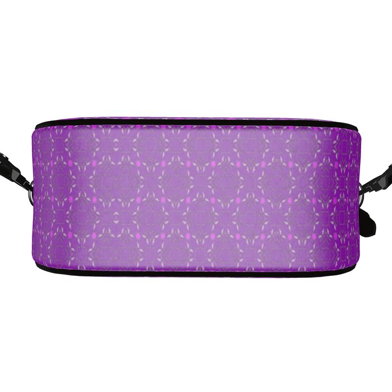 Purple Luxe Round Box Bag