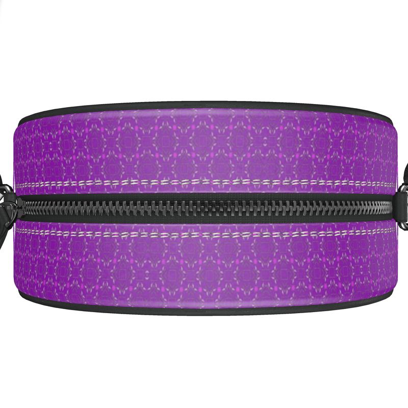 Purple Luxe Round Box Bag