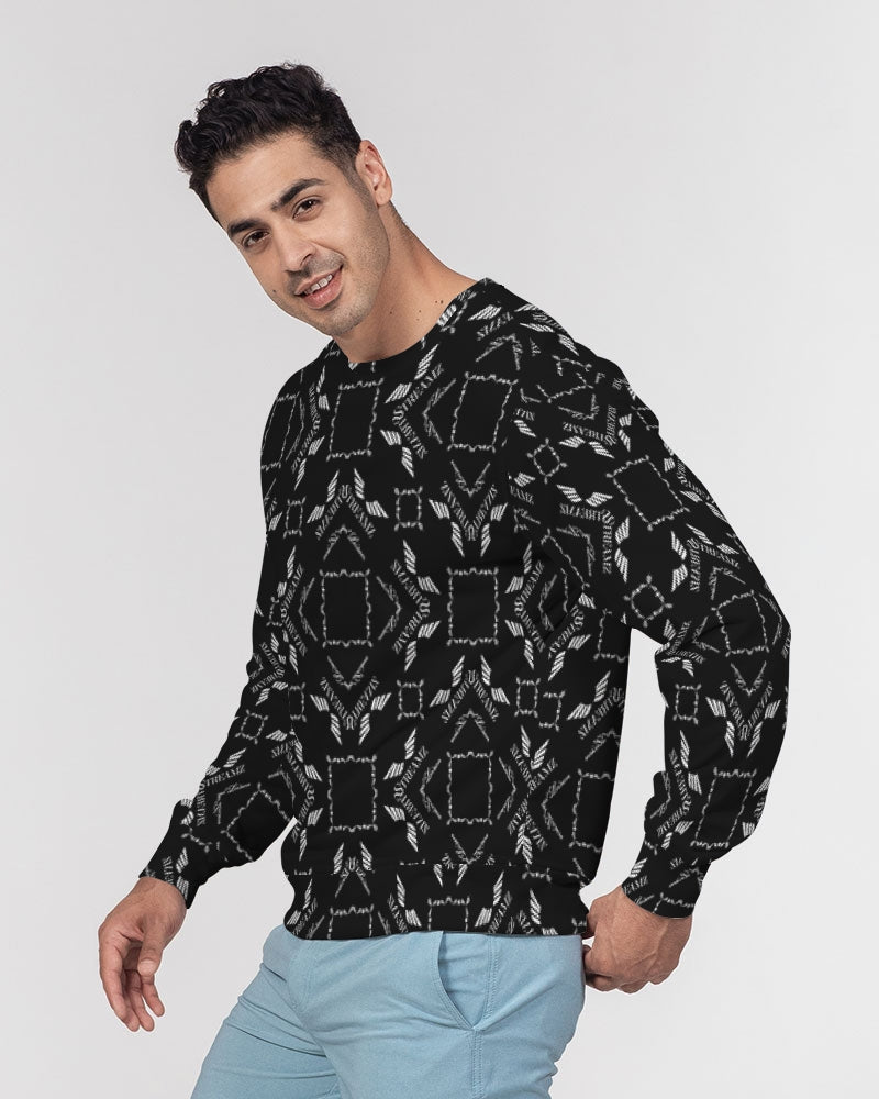 Streamz Black Diamonds Men's Classic French Terry Crewneck Pullover