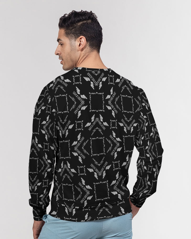 Streamz Black Diamonds Men's Classic French Terry Crewneck Pullover