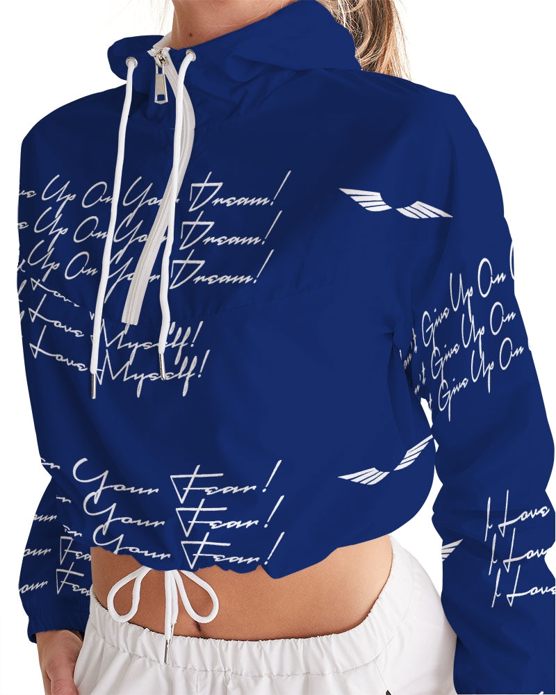 Streamz Blue Elite Women's Cropped Windbreaker