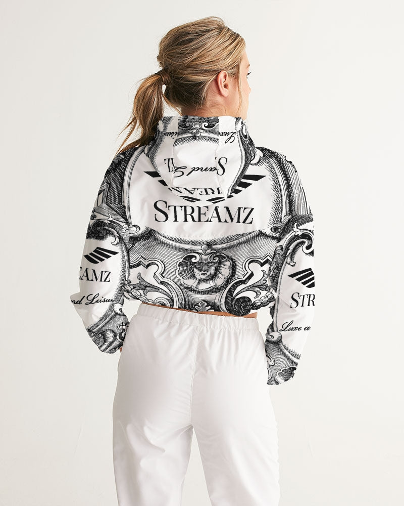 Crown by Streamz Luxe and Leisure Women's Cropped Windbreaker