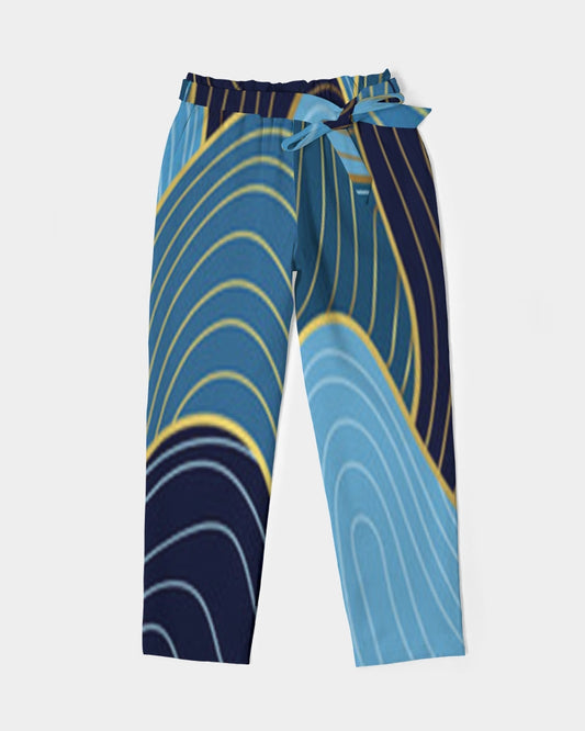 Blue Waves Women's Belted Tapered Pants