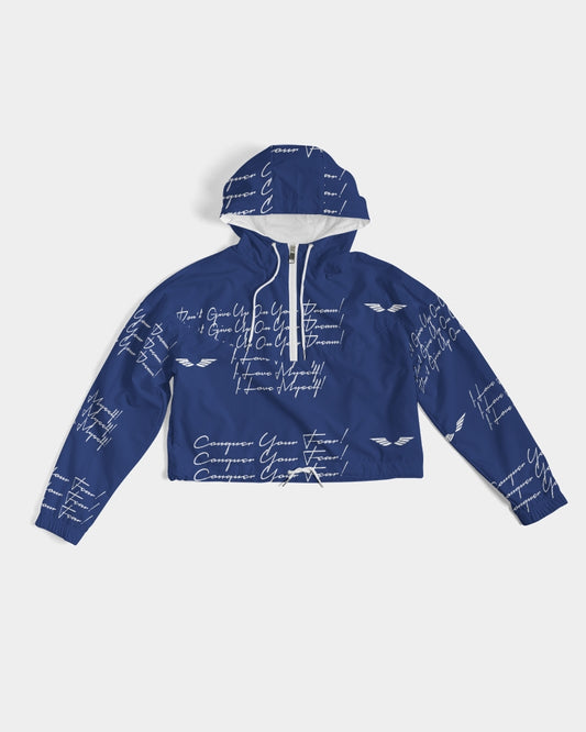 Streamz Blue Elite Women's Cropped Windbreaker