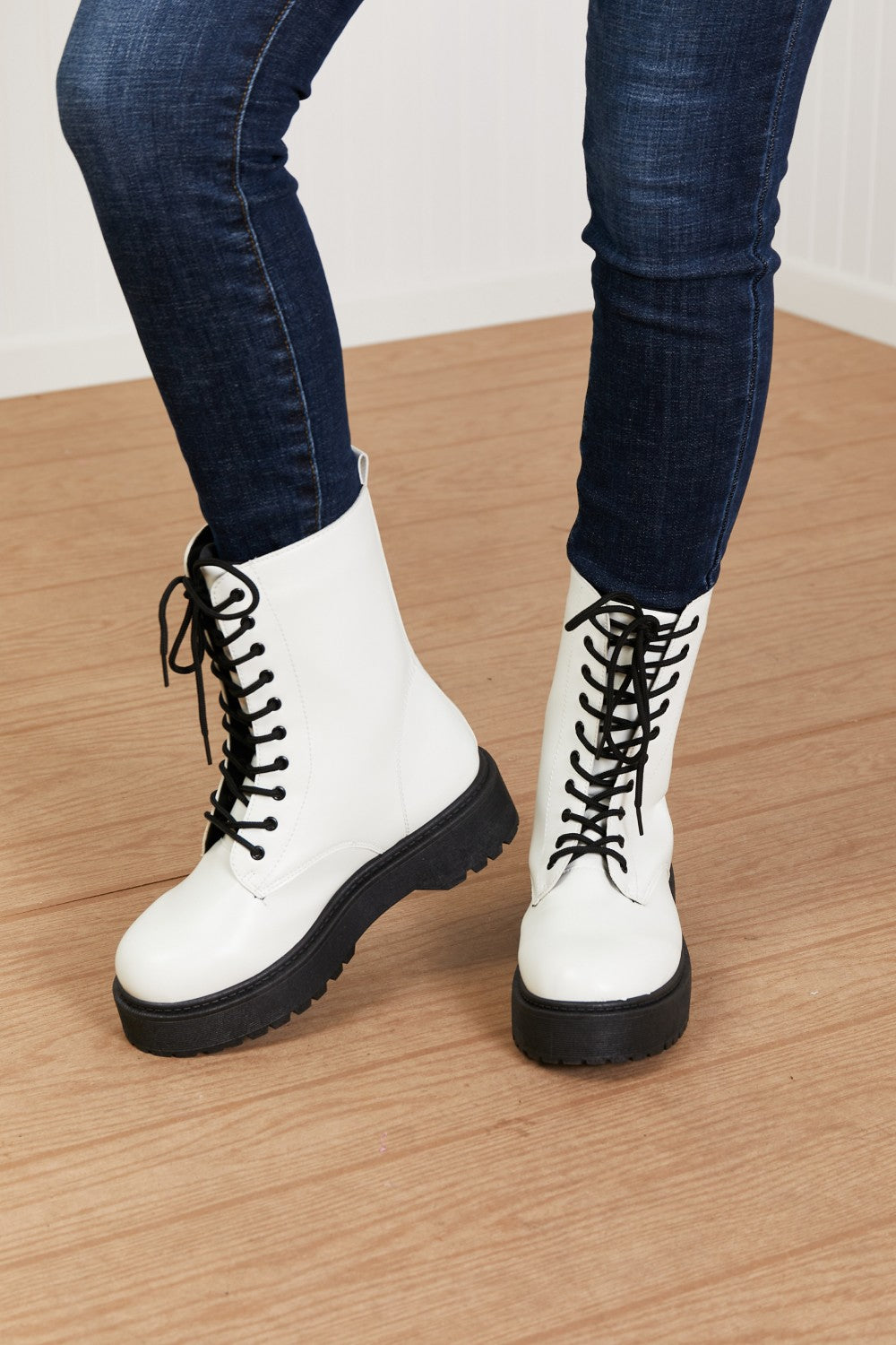 WeeBoo Big Steps Platform Combat Boots