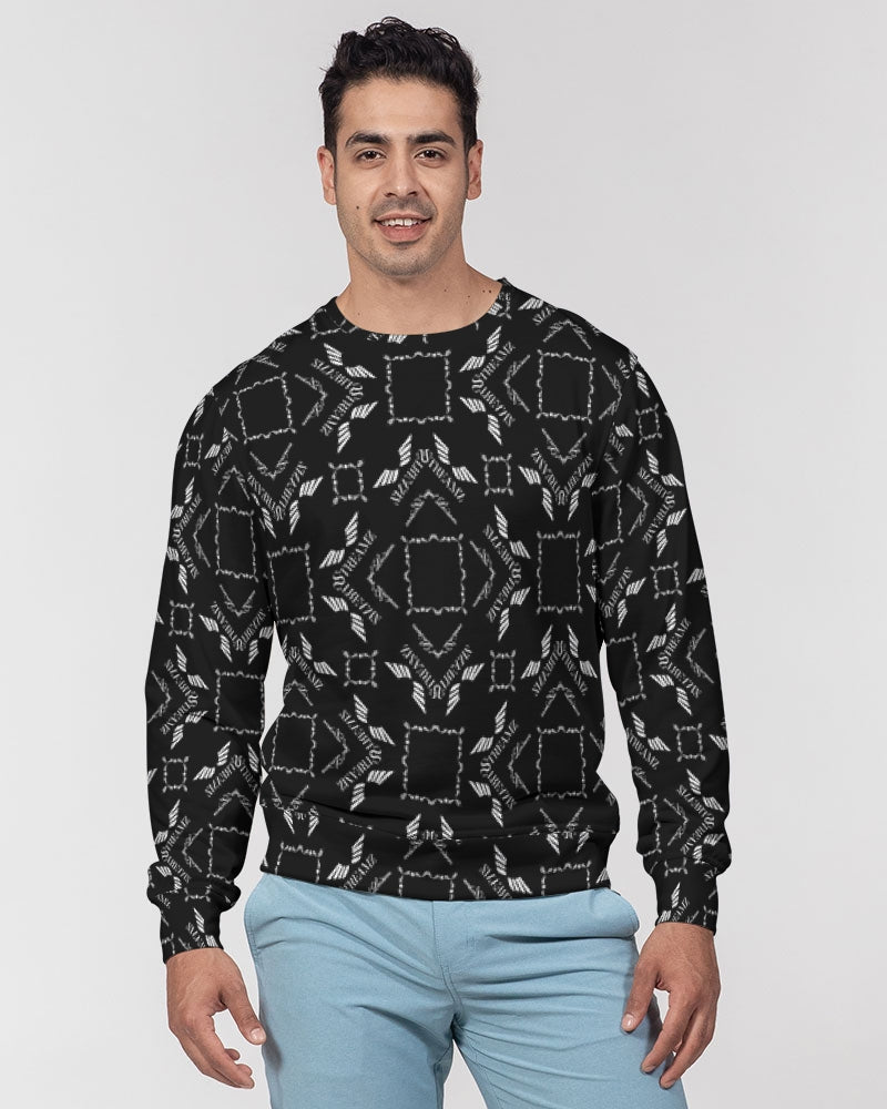 Streamz Black Diamonds Men's Classic French Terry Crewneck Pullover