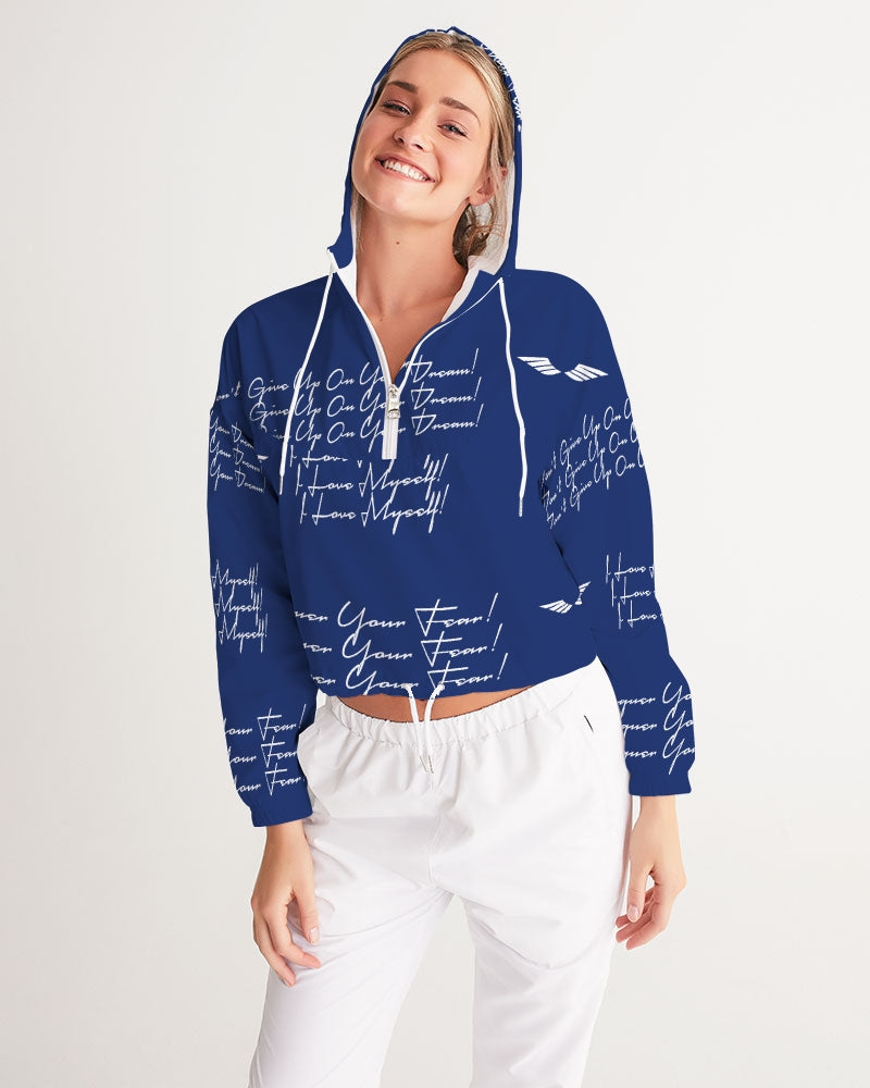 Streamz Blue Elite Women's Cropped Windbreaker