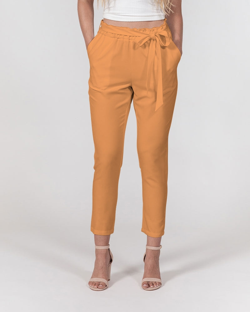 Streamz Pleasure Colors Women's Belted Tapered Pants