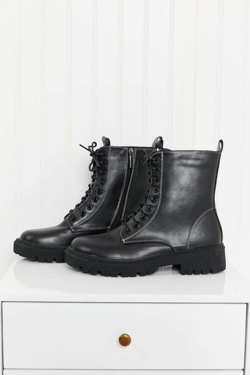 Weeboo Set the Mood Lug Sole Combat Booties