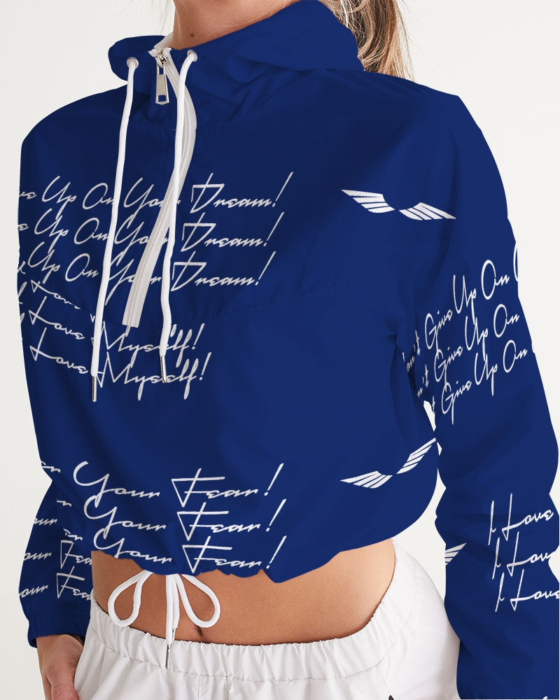 Streamz Blue Elite Women's Cropped Windbreaker