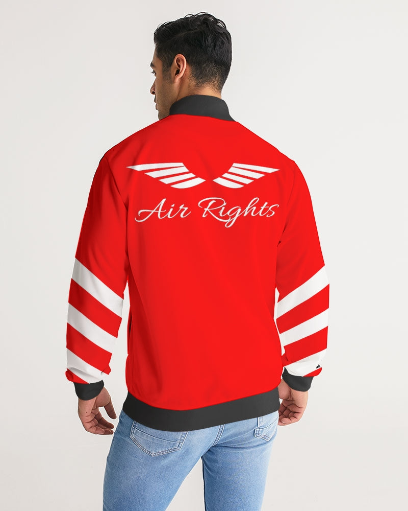 Red Ambition II Men's Stripe-Sleeve Track Jacket