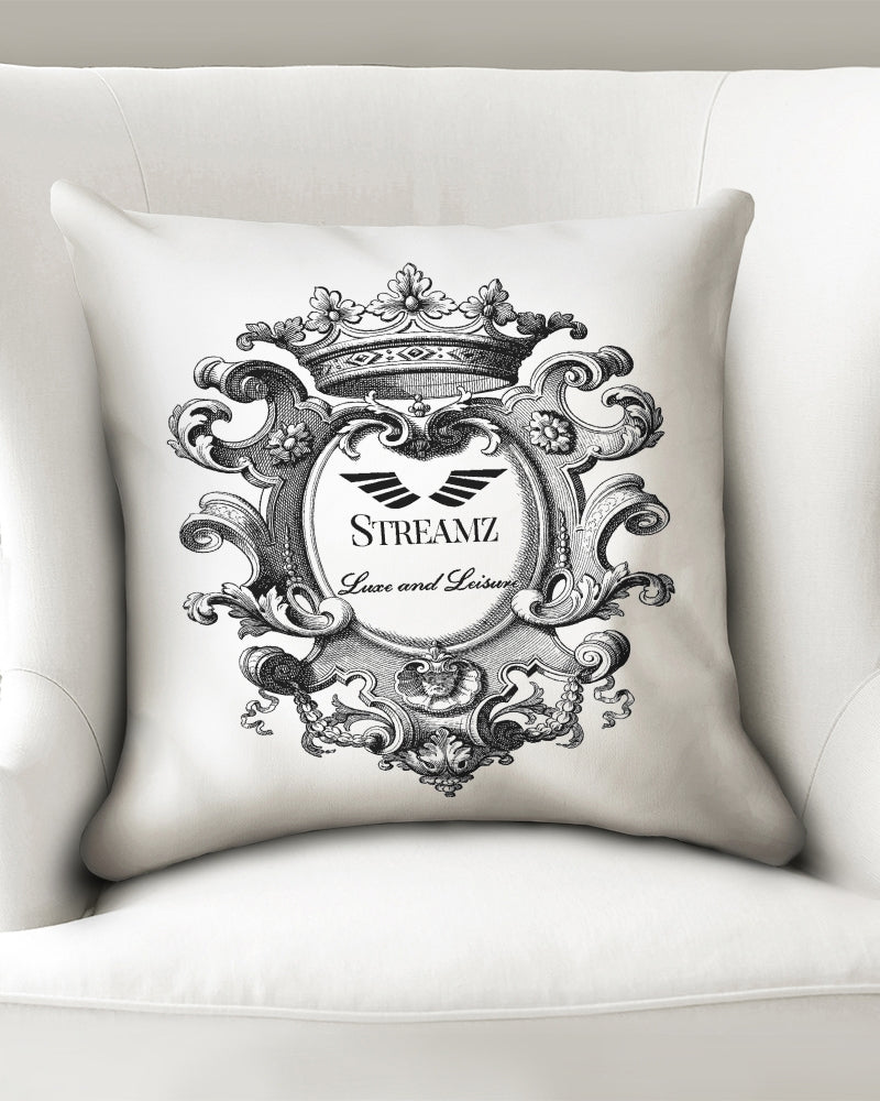 Crown by Streamz Luxe and Leisure Throw Pillow Case 18"x18"