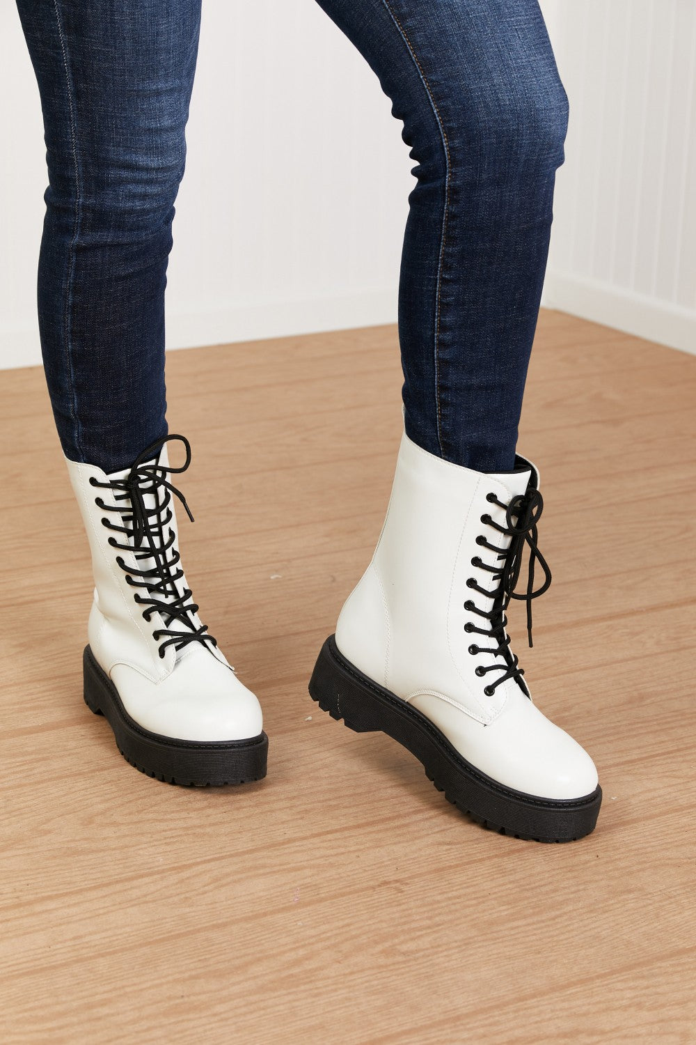 WeeBoo Big Steps Platform Combat Boots