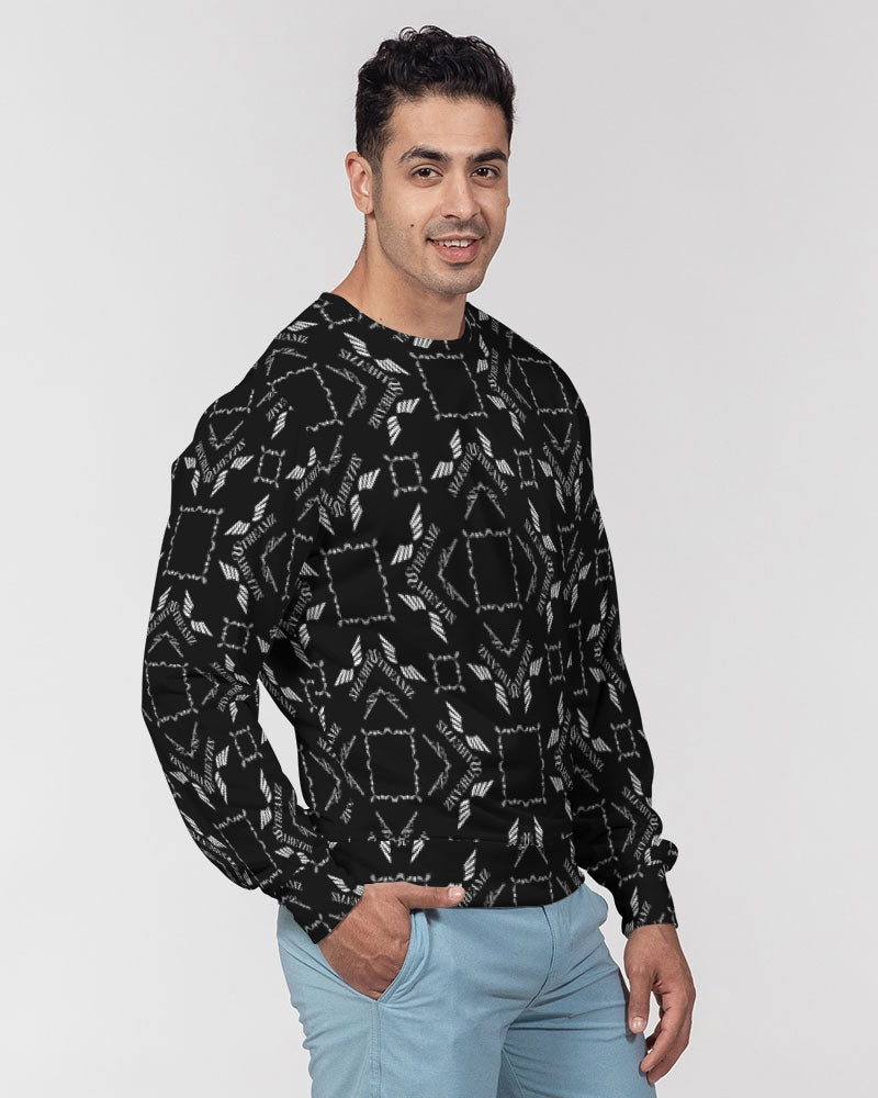 Streamz Black Diamonds Men's Classic French Terry Crewneck Pullover