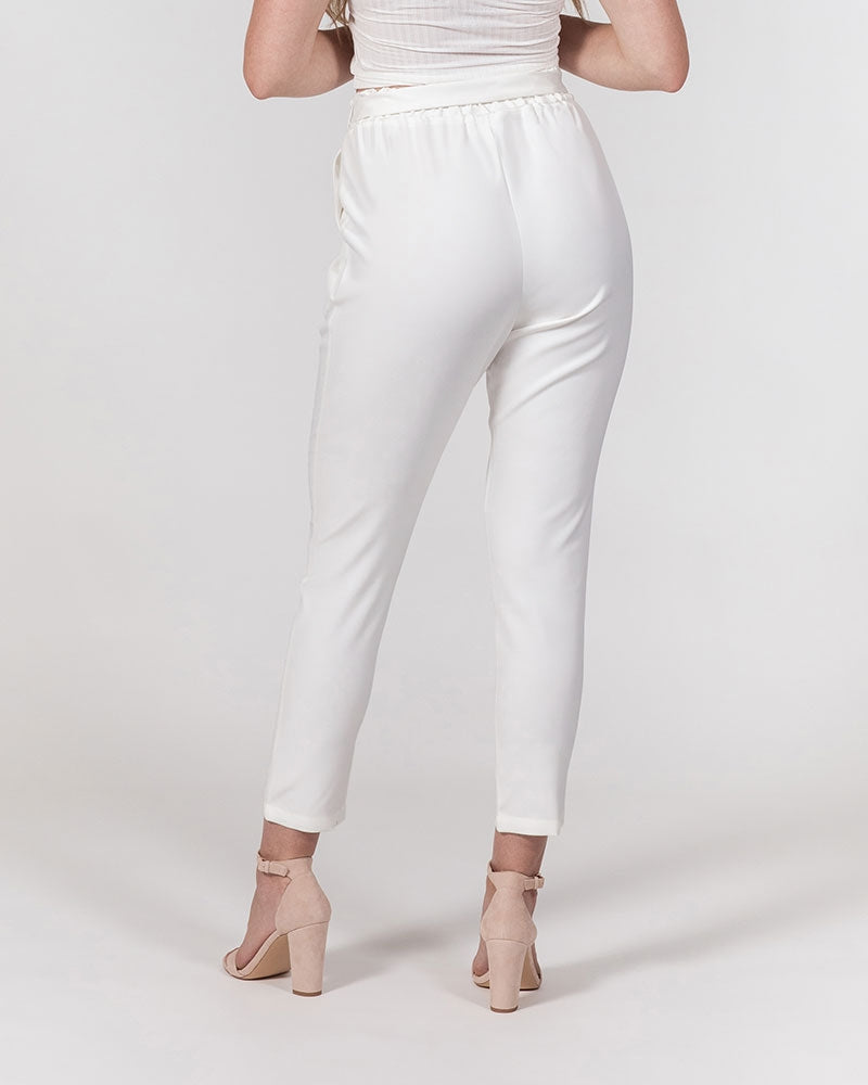 Streamz Values Women's Belted Tapered Pants