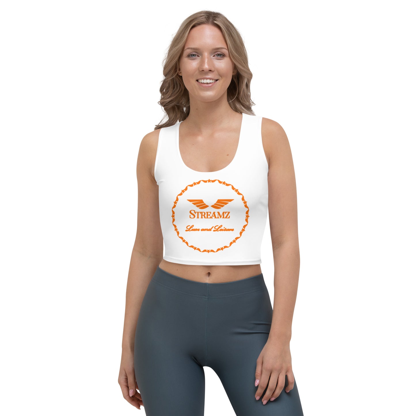 Streamz Orange Logo Crop Top