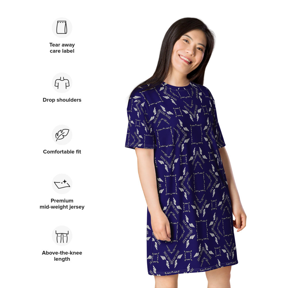 Streamz Blue Diamonds T-shirt dress