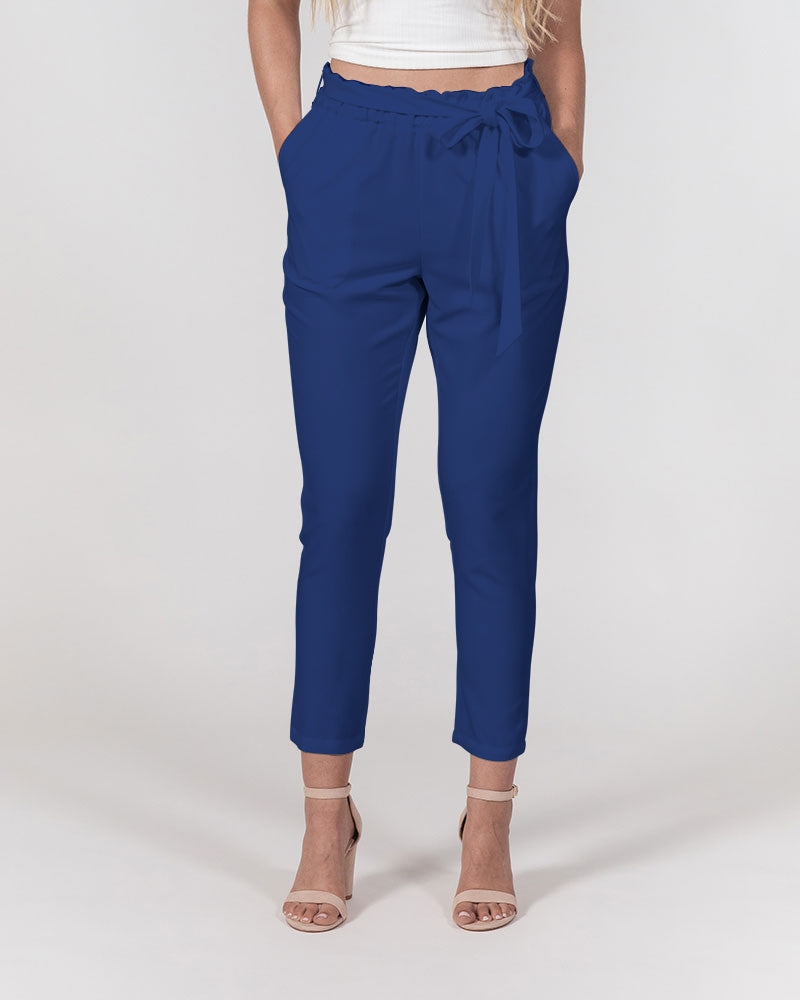 Streamz Blue Elite Women's Belted Tapered Pants