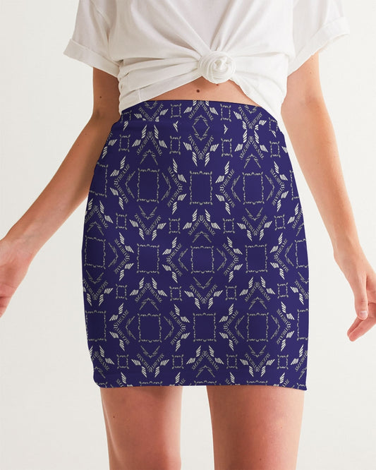 Streamz Blue Diamonds Women's Mini Skirt