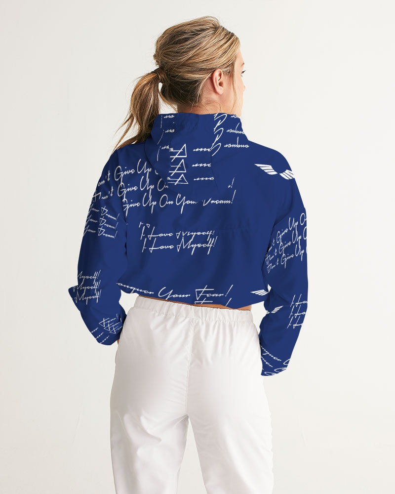 Streamz Blue Elite Women's Cropped Windbreaker