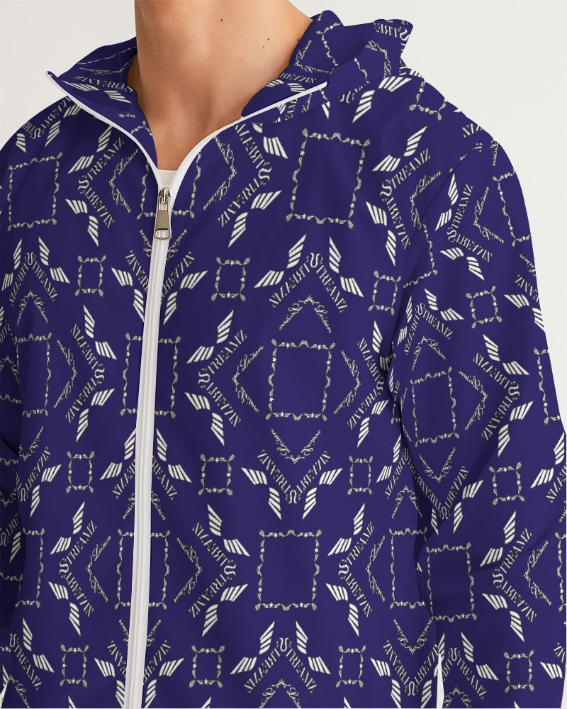 Streamz Blue Diamonds Men's Windbreaker