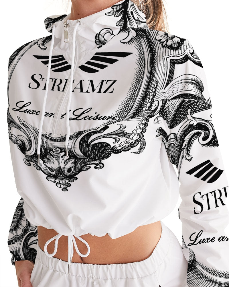 Crown by Streamz Luxe and Leisure Women's Cropped Windbreaker