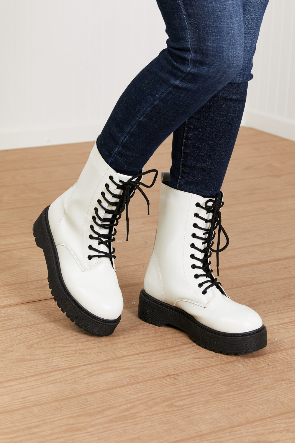 WeeBoo Big Steps Platform Combat Boots