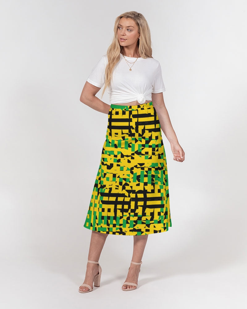 Streamz Island Love Women's A-Line Midi Skirt