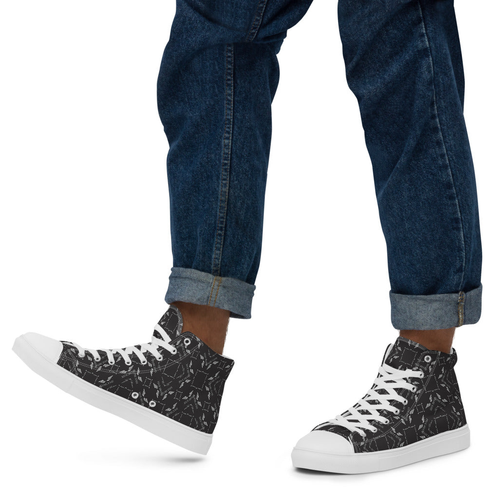 Streamz Grayscale Men’s high top canvas shoes