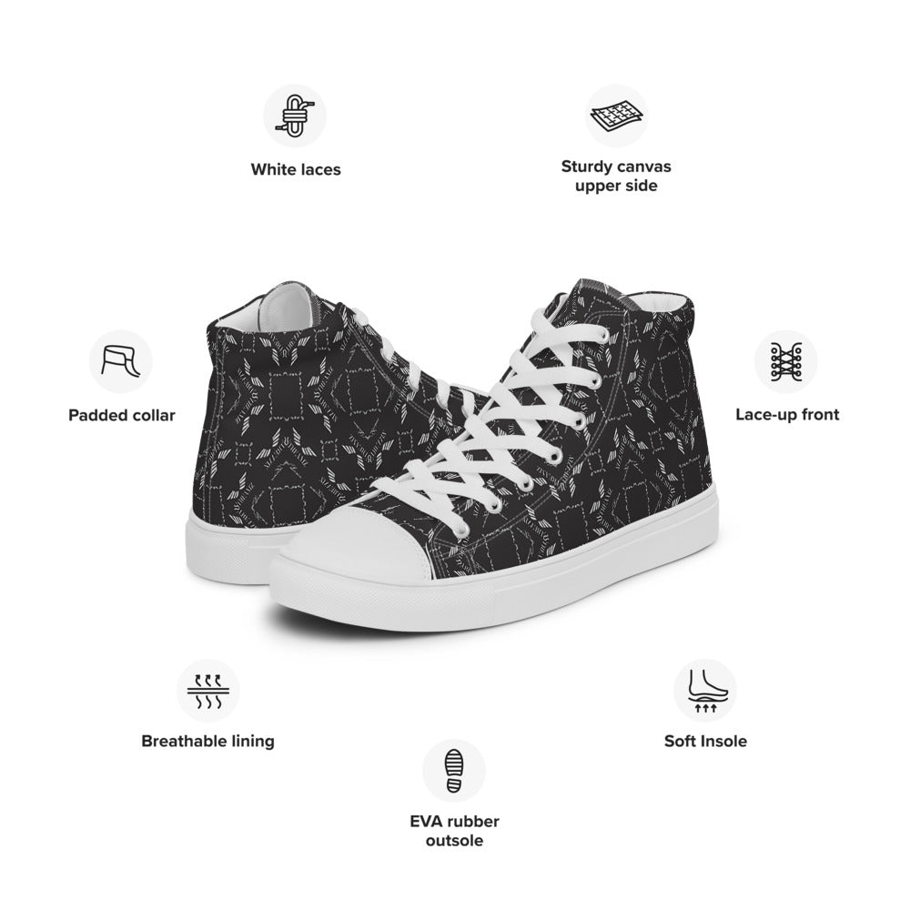 Streamz Grayscale Men’s high top canvas shoes