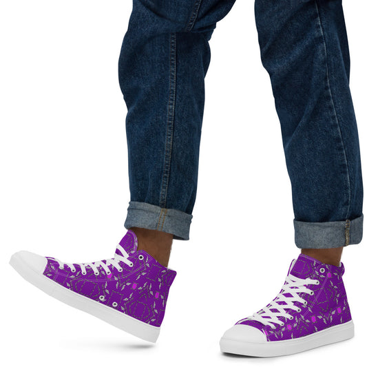 Streamz Purple Luxe Men’s high top canvas shoes